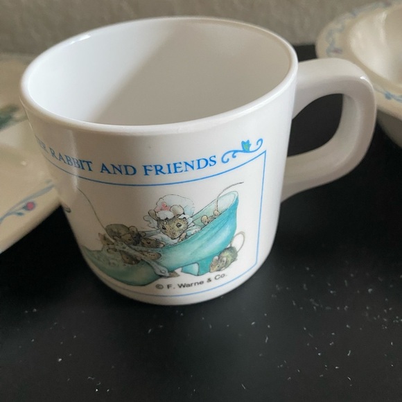 Vintage Peter Rabbit and Friends by Eden, Melamine Child's Cup Bowl & Plate Set - Picture 14 of 15